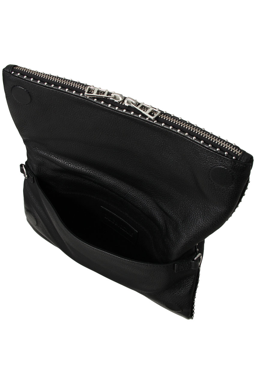 ZADIG  VOLTAIRE(ザディグ エ ヴォルテール)｜ROCK GRAINED LEATHER STUDS クラッチバッグ/ブラック  の通販｜ELLESHOP・(エル・ショップ)
