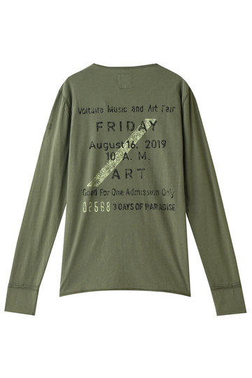 SALE 【50%OFF】 ZADIG & VOLTAIRE ザディグ エ ヴォルテール メンズ(MENS)MONASTIR ML FRIDAY カットソー カーキ