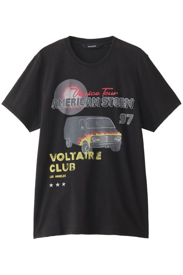 SALE 【50%OFF】 ZADIG & VOLTAIRE ザディグ エ ヴォルテール メンズ(MENS)TED VAN TSHIRT Tシャツ ブラック