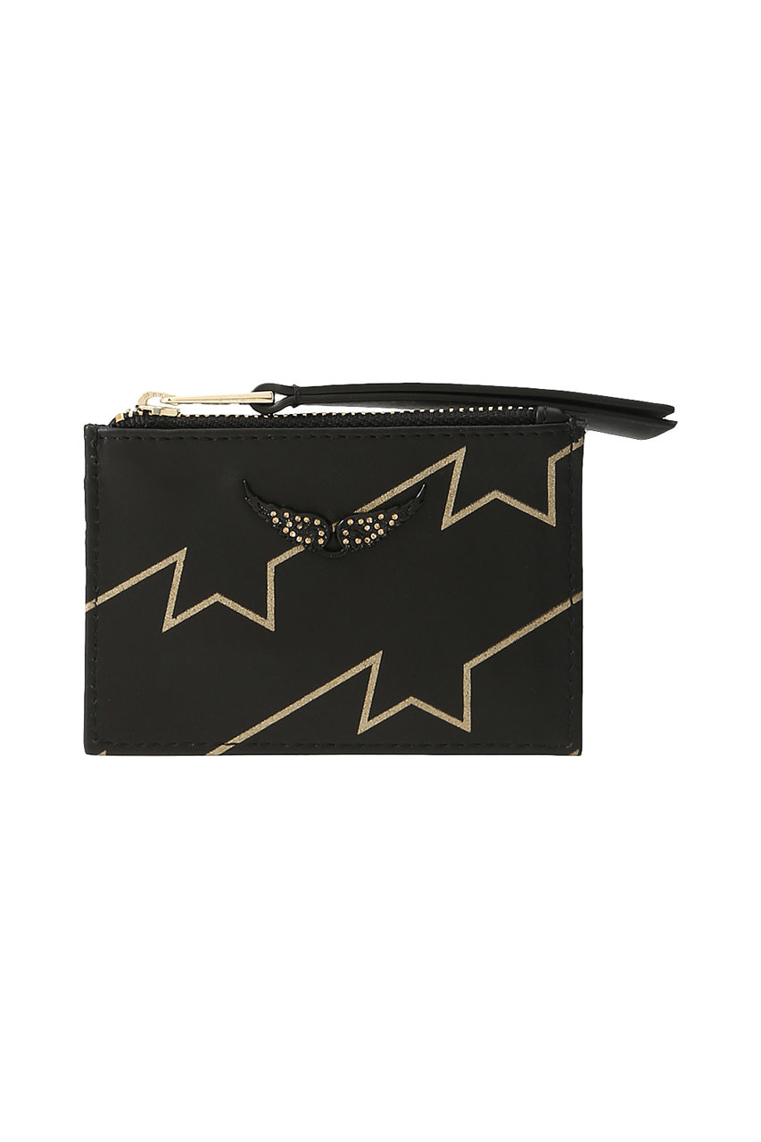 ZADIG & VOLTAIRE ザディグ エ ヴォルテール ZV PASS VOLT ボルト柄カードケース ブラック