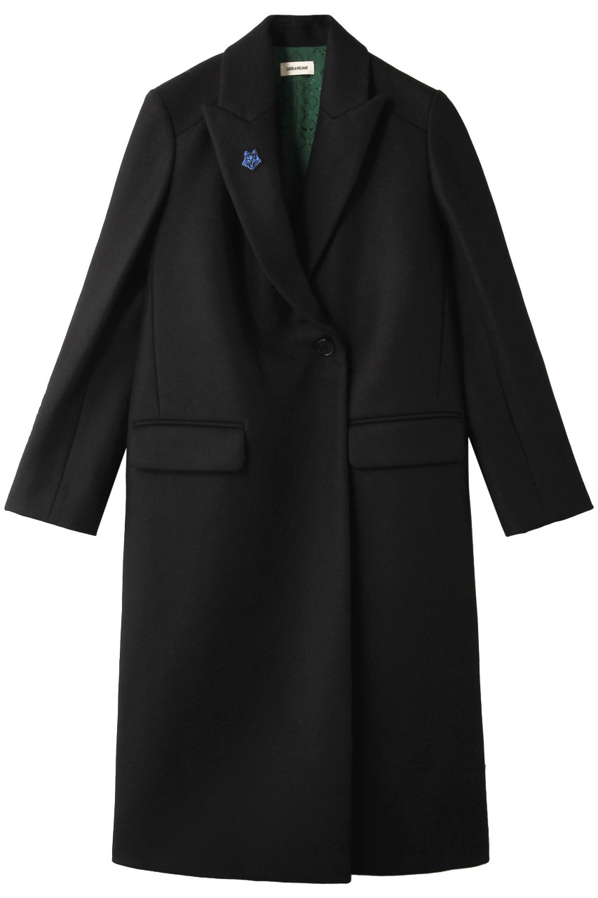 ZADIG & VOLTAIRE ザディグ エ ヴォルテール MARCOVA BLACK MANTEAU コート ブラック