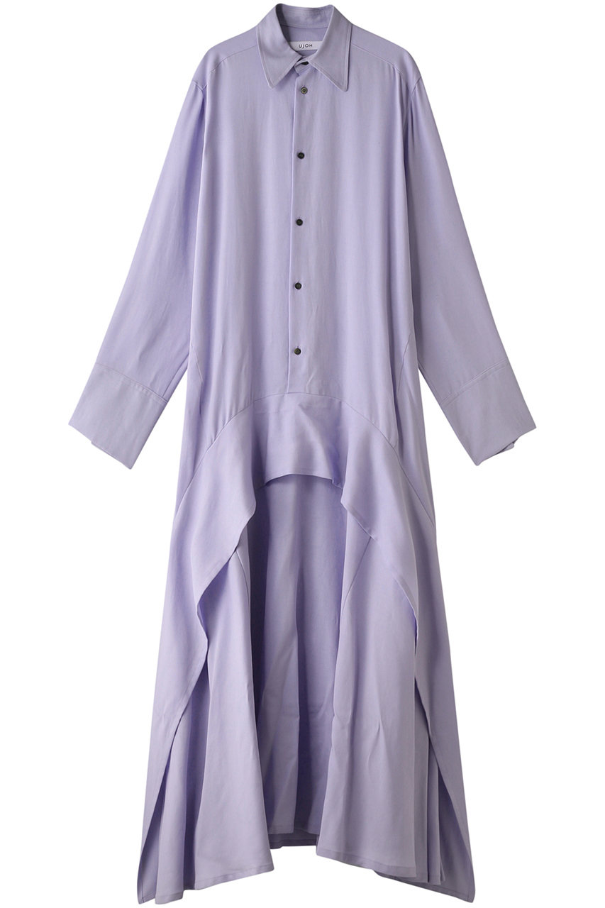 Ujoh コットンローブサテントリミングシャツドレス クロッカス の通販 Elleshop エル ショップ