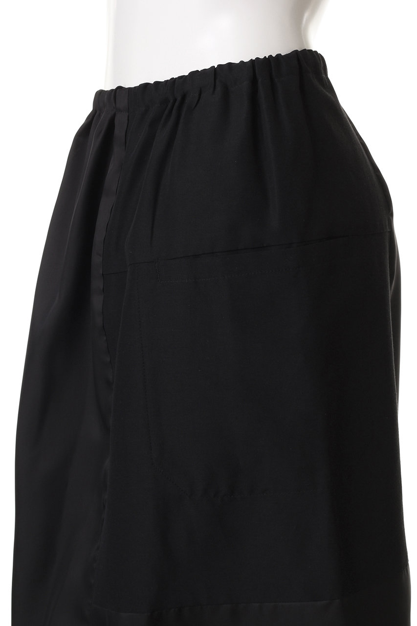 UJOH(ウジョー)｜プリントギャザー ホールスカート/ブラック の通販