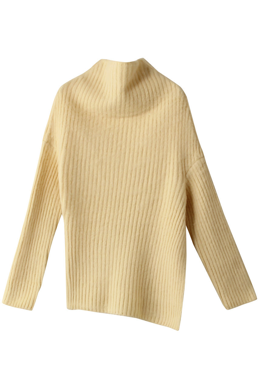 ＜ELLE SHOP＞ UJOH Extra Fine Wool アンバランスニット (ペールイエロー 2) ウジョー ELLE SHOP