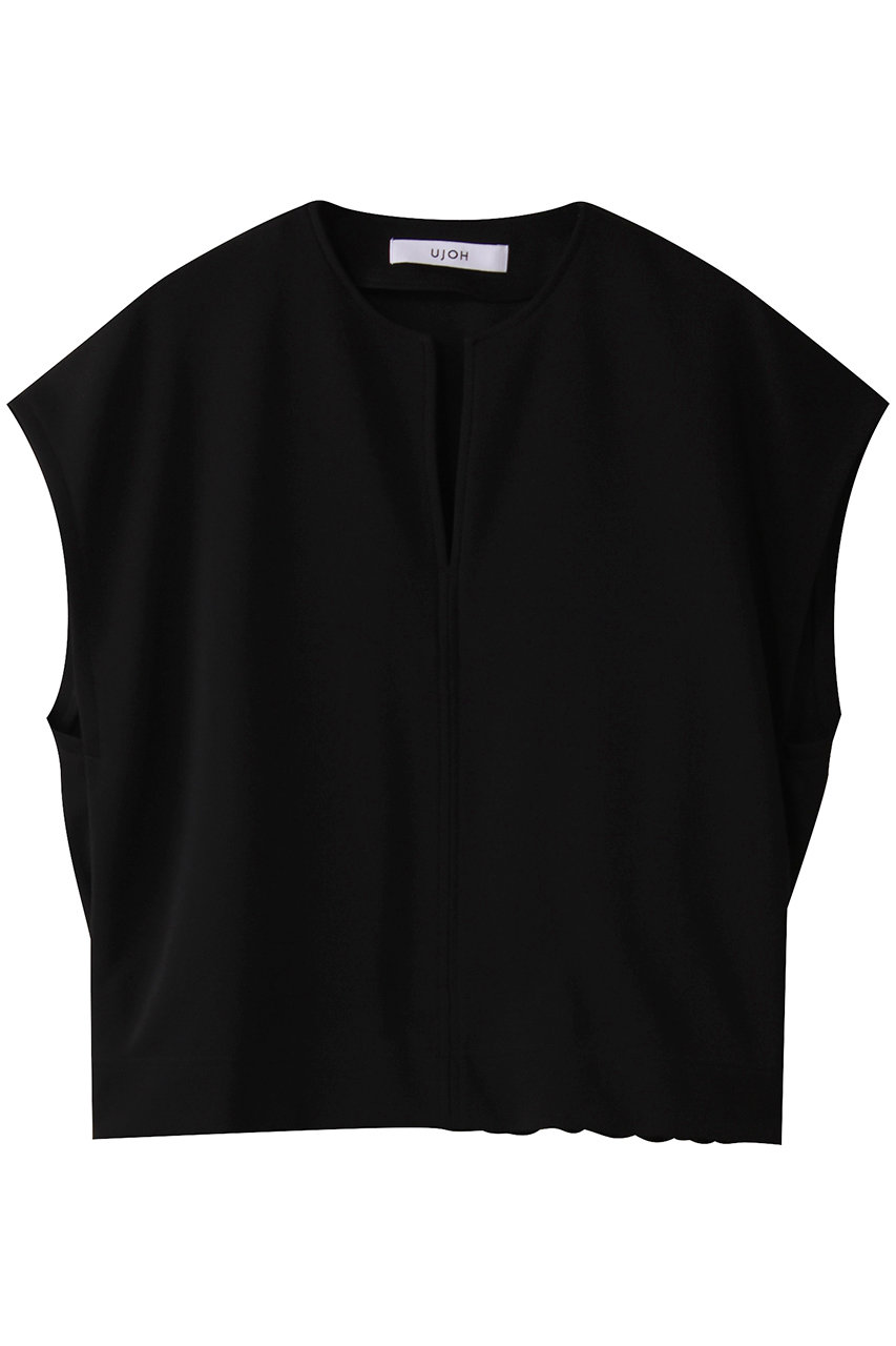 UJOH Keyneck クロップドTシャツ (ブラック, 2) ウジョー ELLE SHOP UJOH Keyneck クロップドTシャツ (ブラック, 2) ウジョー ELLE SHOP