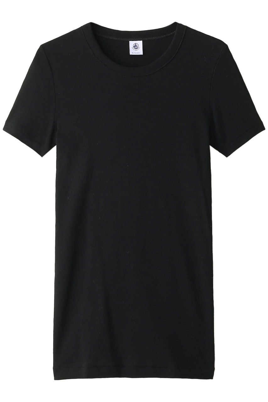PETIT BATEAU プチバトー クルーネック半袖Tシャツ ブラック