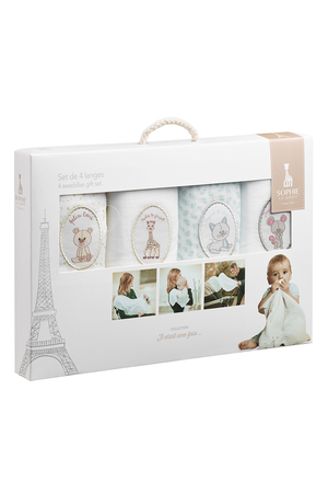 キリンのソフィー/Sophie la girafeの【BABY】ソフィーニューボーンスワドル4枚セット(200800/200899)