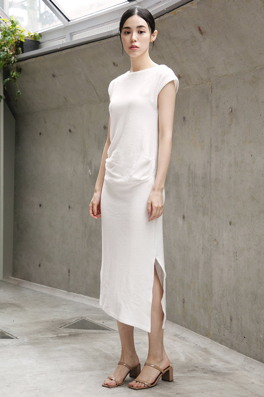 Four Corners フォーコーナーズ Junko Kato Four Corners パイルテールワンピース ホワイト の通販 Elleshop エル ショップ
