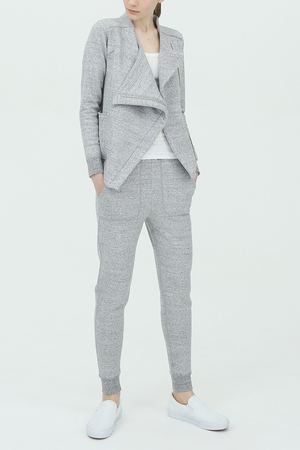 フォーコーナーズ/+FOUR CORNERSの綿ウール裏毛ロングパンツ(110600/110601)