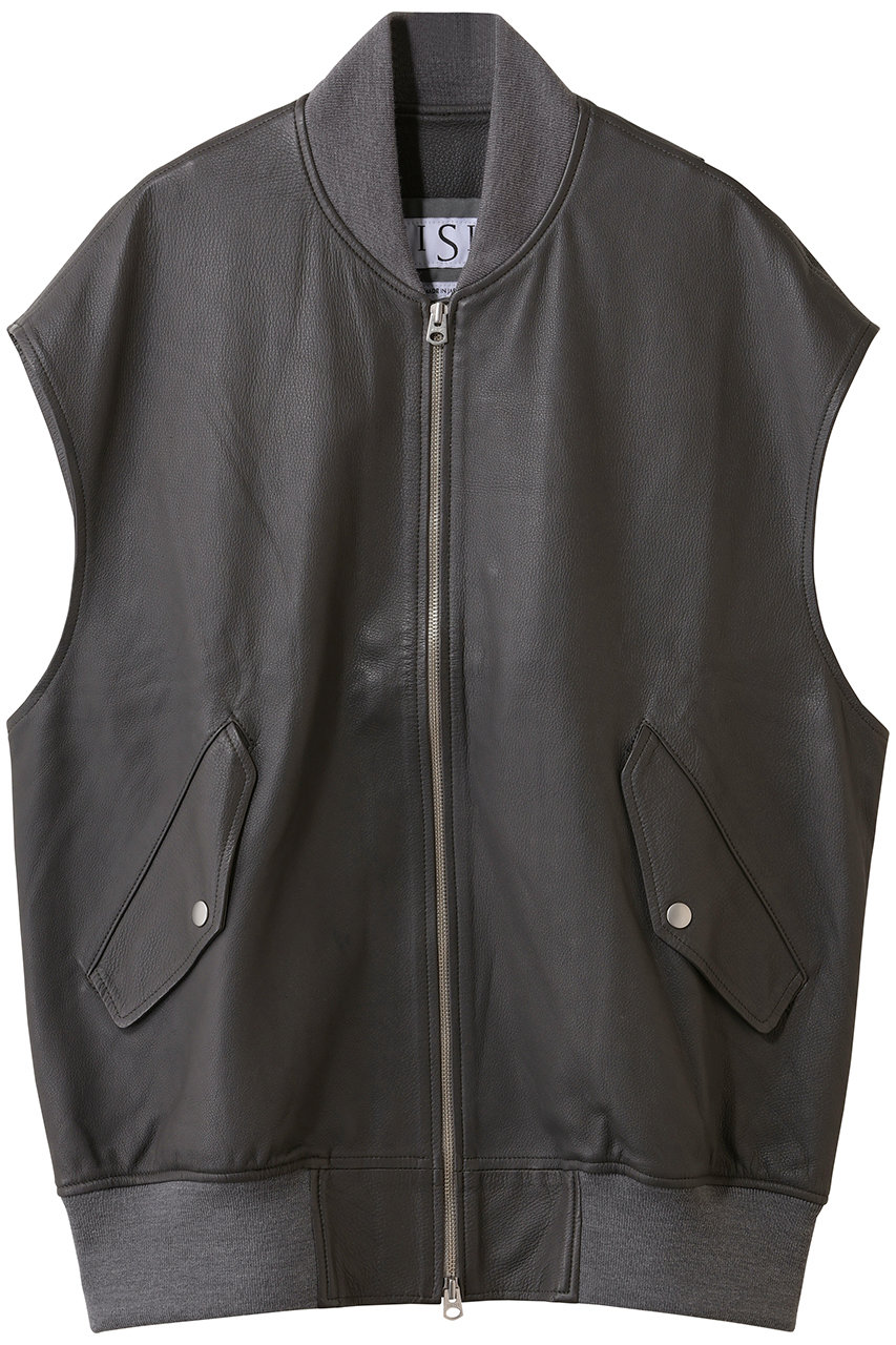 シシ/sisiiの【UNISEX】MA-1 vest(チャコールグレー/172V-OL)