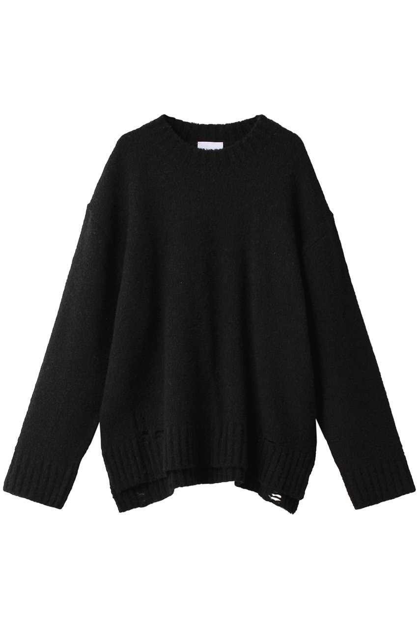 【UNISEX】ダメージ クルーネック セーター