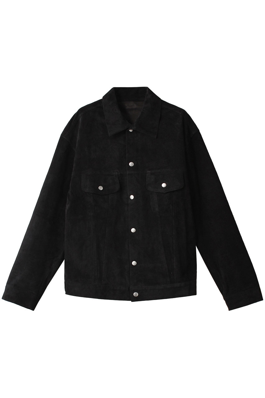 シシ/sisiiの【UNISEX】Trucker jacket(スウェード ブラック/129-OM)