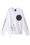【UNISEX】【sisii×Amane Murakami】プリント ロングスリーブ スイッチポケット Tシャツ シシ/sisii ホワイト
