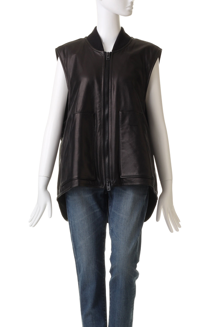 sisii(シシ)｜【UNISEX】Loose fit rib vest/ブラック の通販