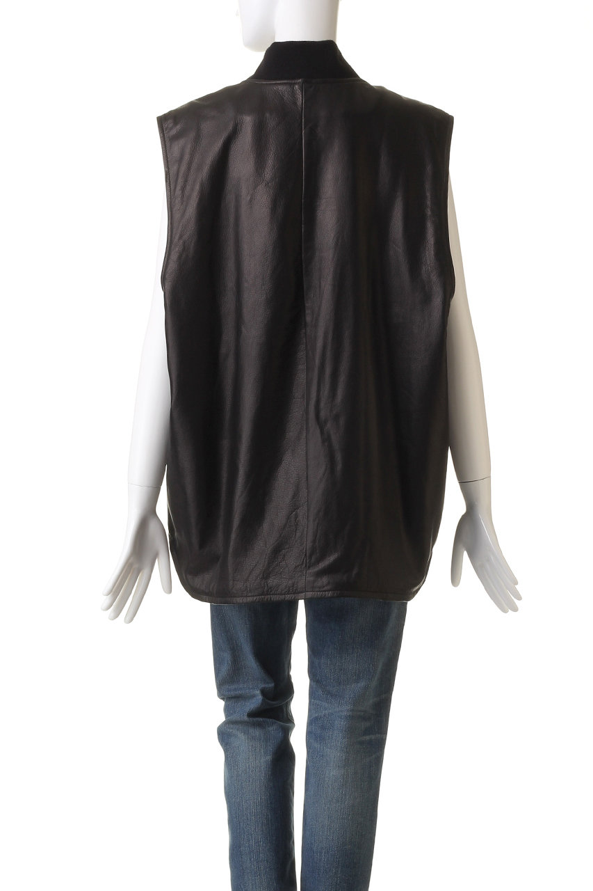 sisii(シシ)｜【UNISEX】Loose fit rib vest/ブラック の通販