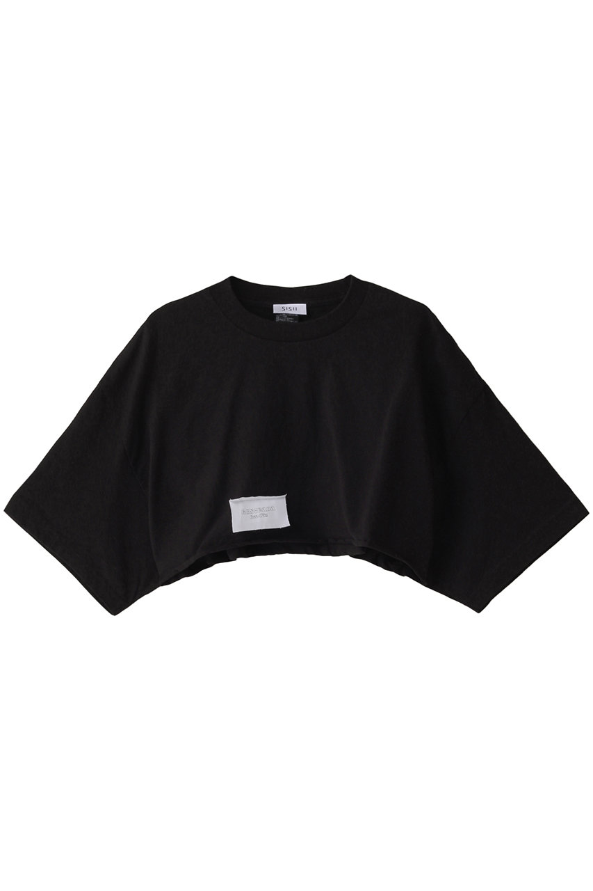 sisii 【sisii × HESTRADA Gee-Wiz】クロップドTシャツ (ブラック, one (XL)) シシ ELLE SHOP