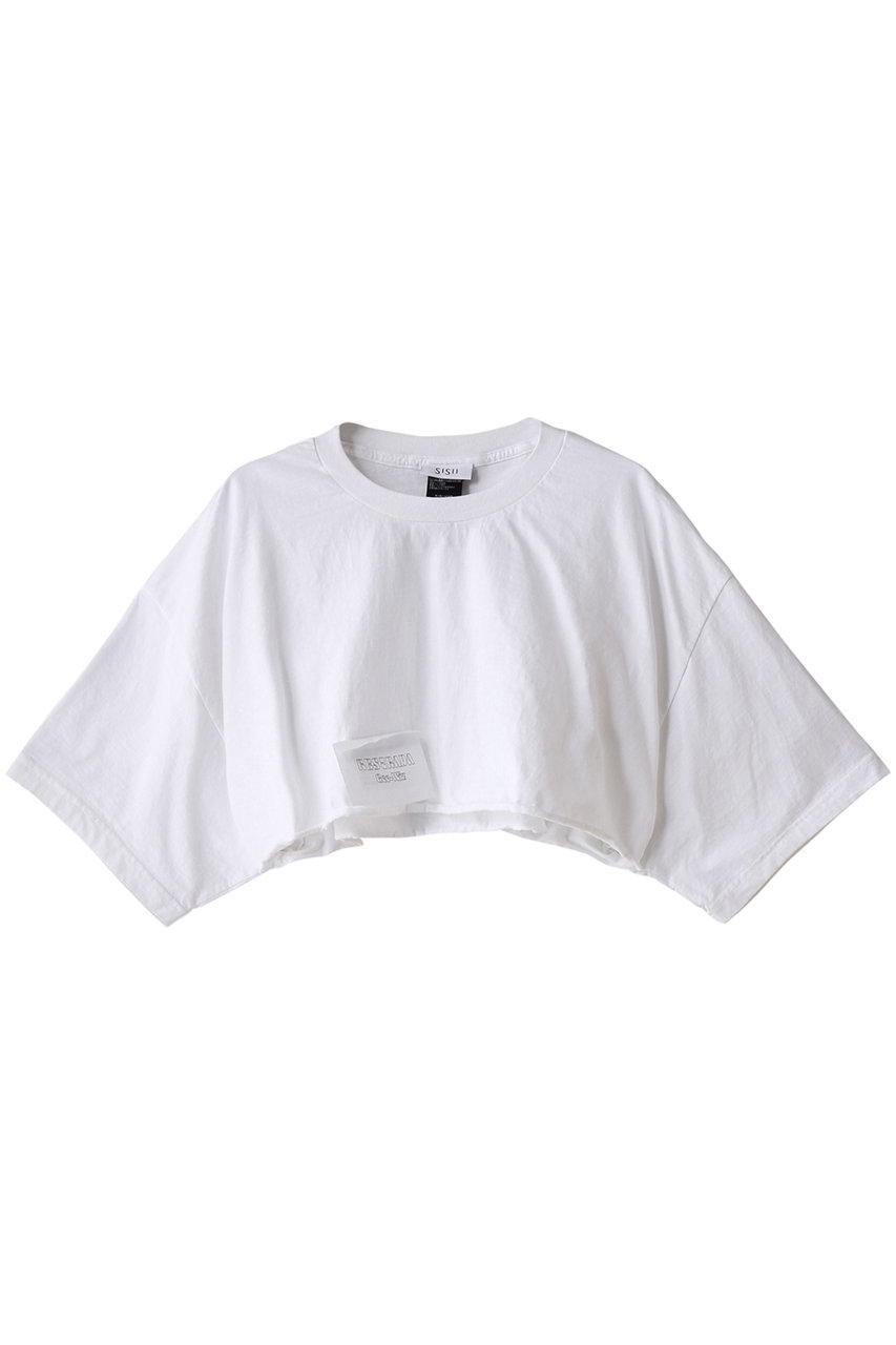 sisii 【sisii × HESTRADA Gee-Wiz】クロップドTシャツ (ホワイト, one (XL)) シシ ELLE SHOP