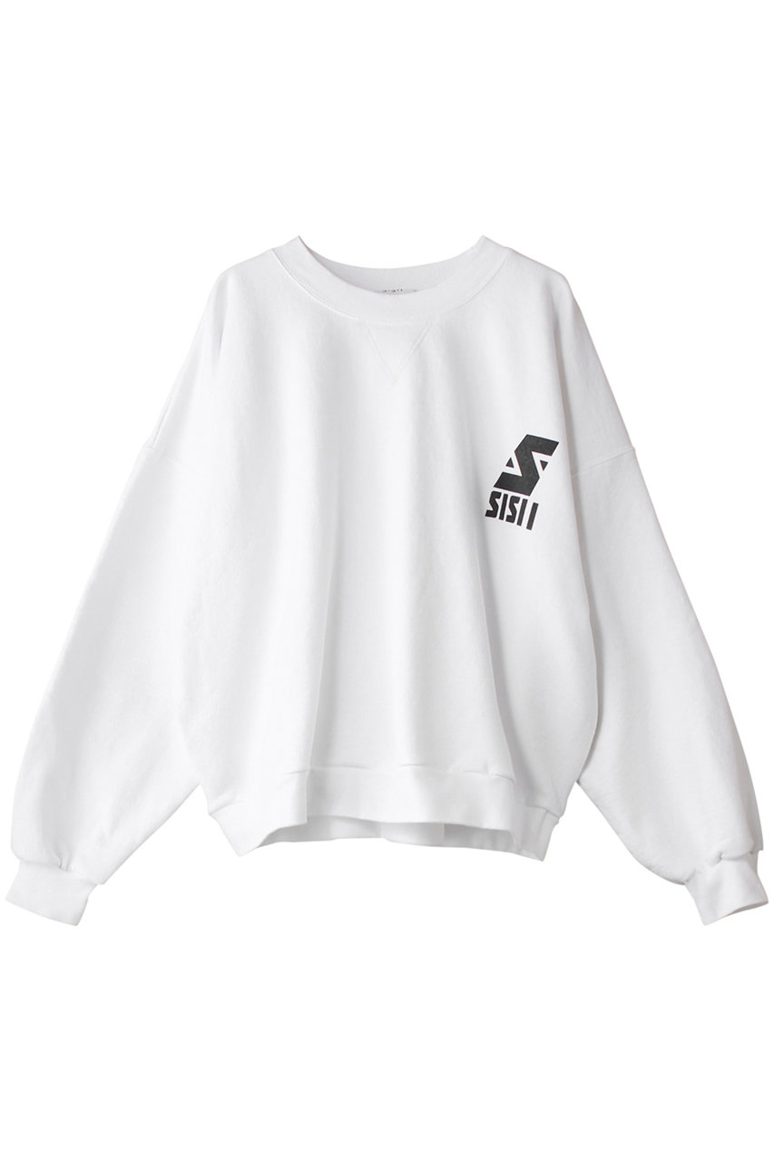 シシ/sisiiの【UNISEX】【ELLESHOP限定】【sisii×HESTRADA Gee-Wiz】CROPPED P クルーネックスウェット(ホワイト/24335P)