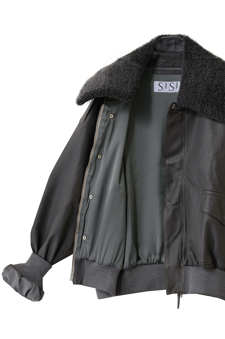 sisii(シシ)｜A-2 ジャケット 2WAYムートンファー襟付き(取り外し可能