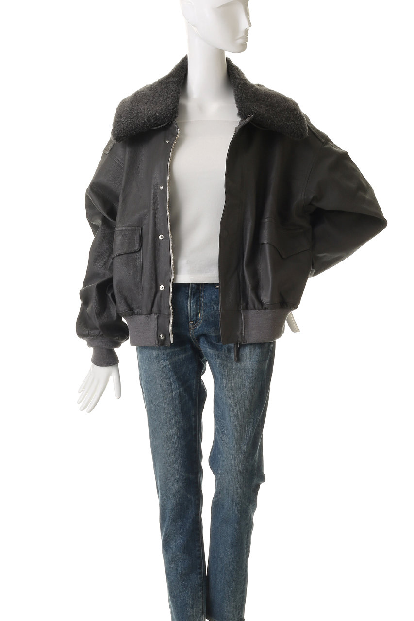 sisii(シシ)｜A-2 ジャケット 2WAYムートンファー襟付き(取り外し可能