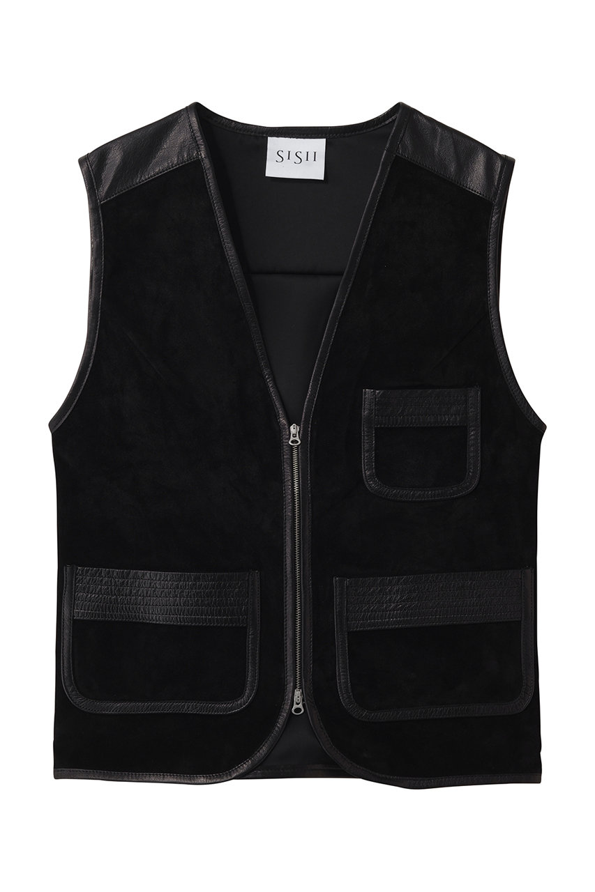 シシ/sisiiのハンティング ベスト(スエードブラック/242-OL)