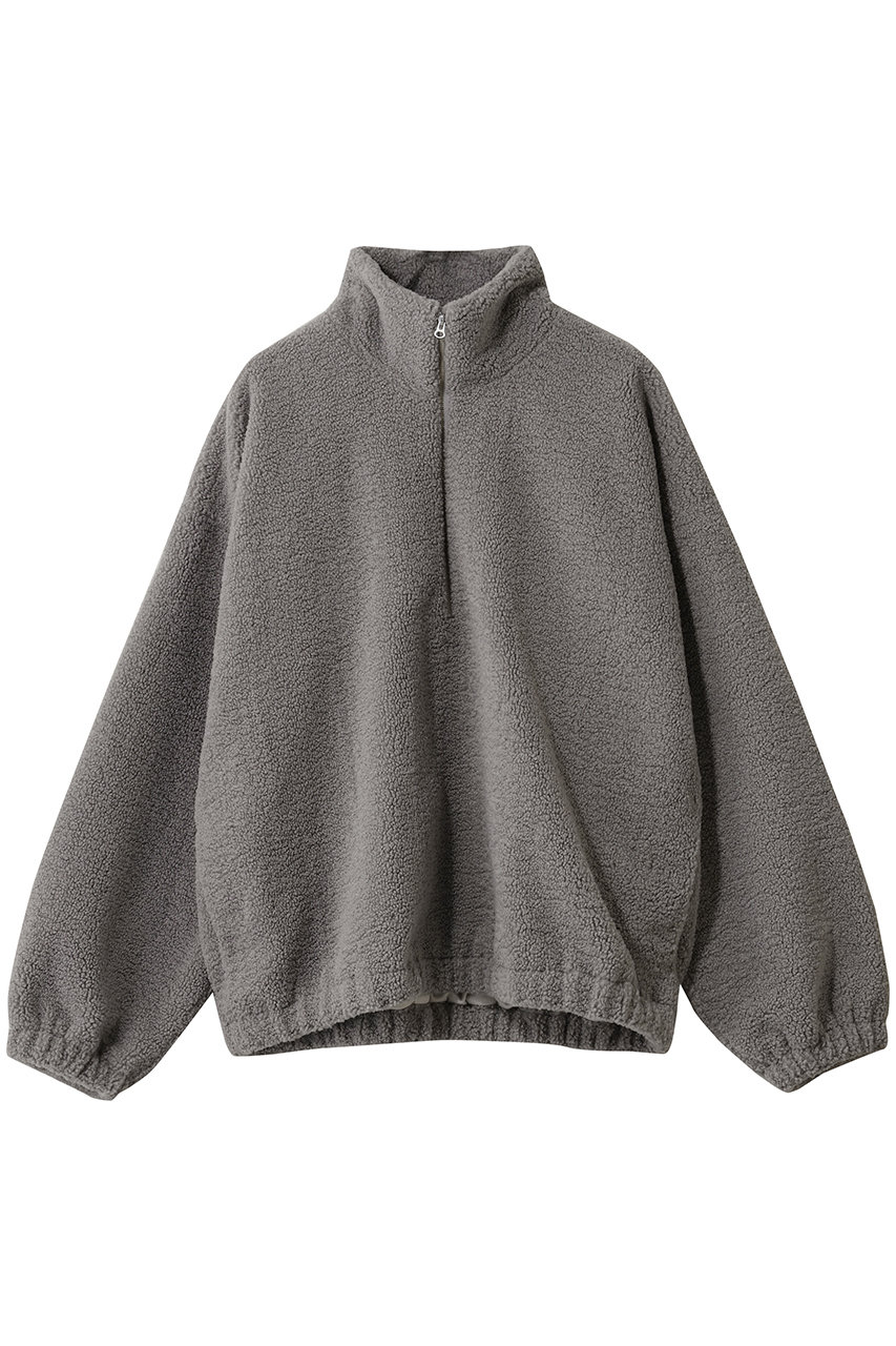シシ/sisiiのフリース ハーフジップ ハイネック(グレー/224-OL-F)