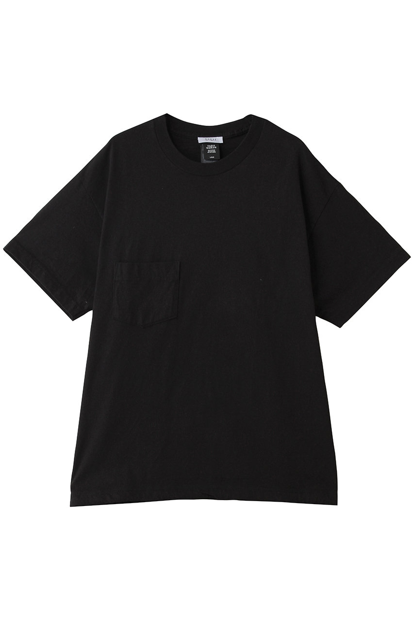 シシ/sisiiの【UNISEX】ショート スリーブ スイッチ ポケット Tシャツ(ブラック/23309)