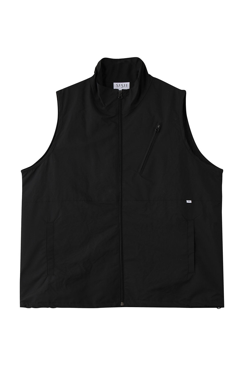 シシ/sisiiの【UNISEX】ハイネックベスト(ブラック/231-OL)