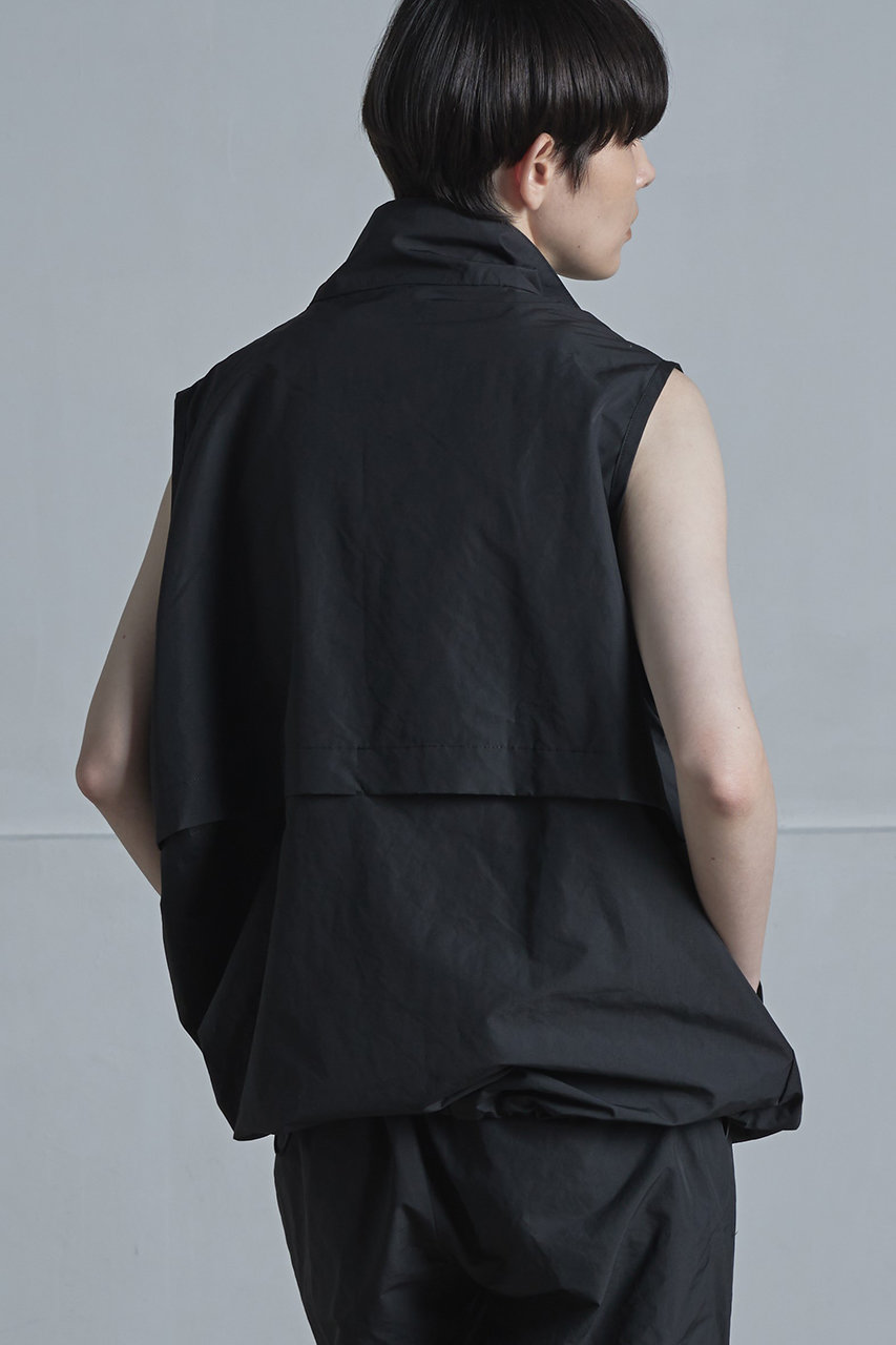 sisii(シシ)｜【UNISEX】ハイネックベスト/ブラック の通販｜ELLESHOP