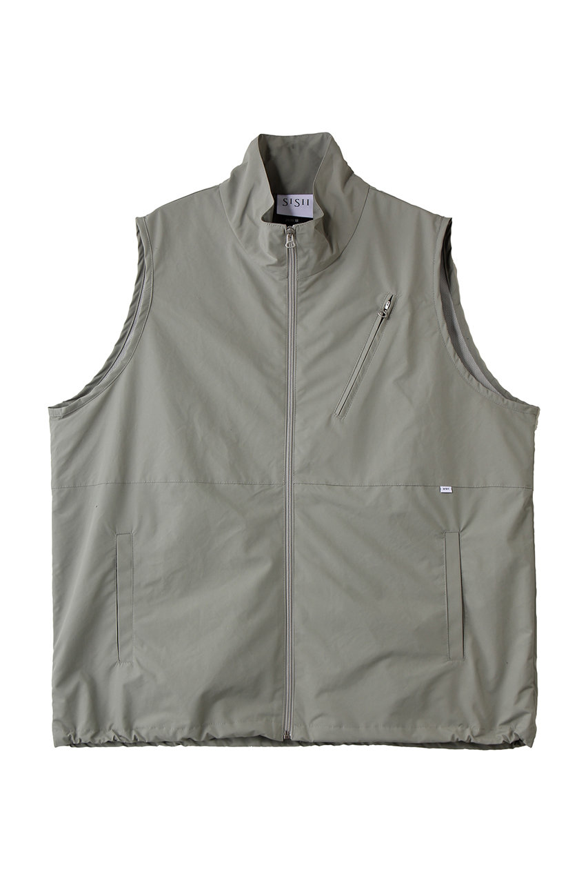 シシ/sisiiの【UNISEX】ハイネックベスト(モス/231-OL)