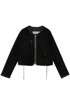 シシ/sisiiのノーカラースエード ジップアップジャケット(110800/110804)