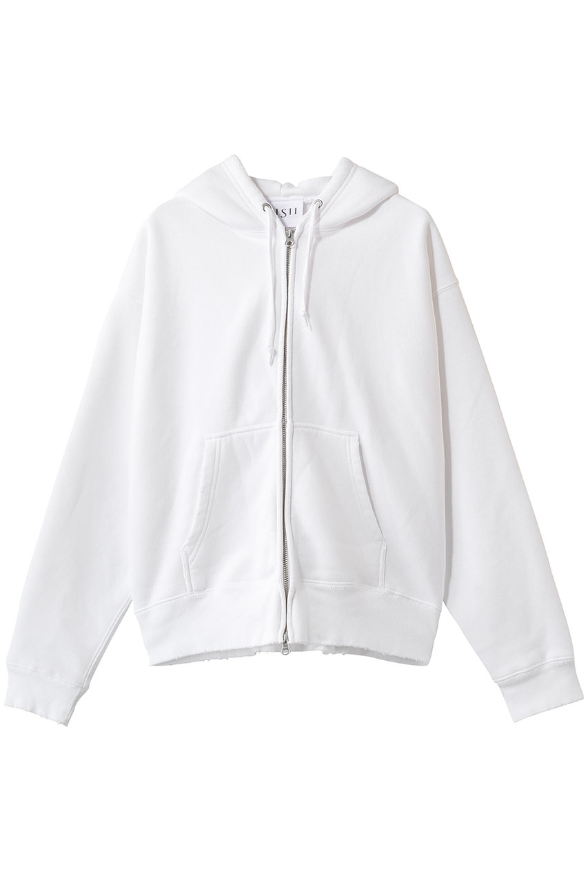 シシ/sisiiのダブル ジップ フーディー(ホワイト/24338)