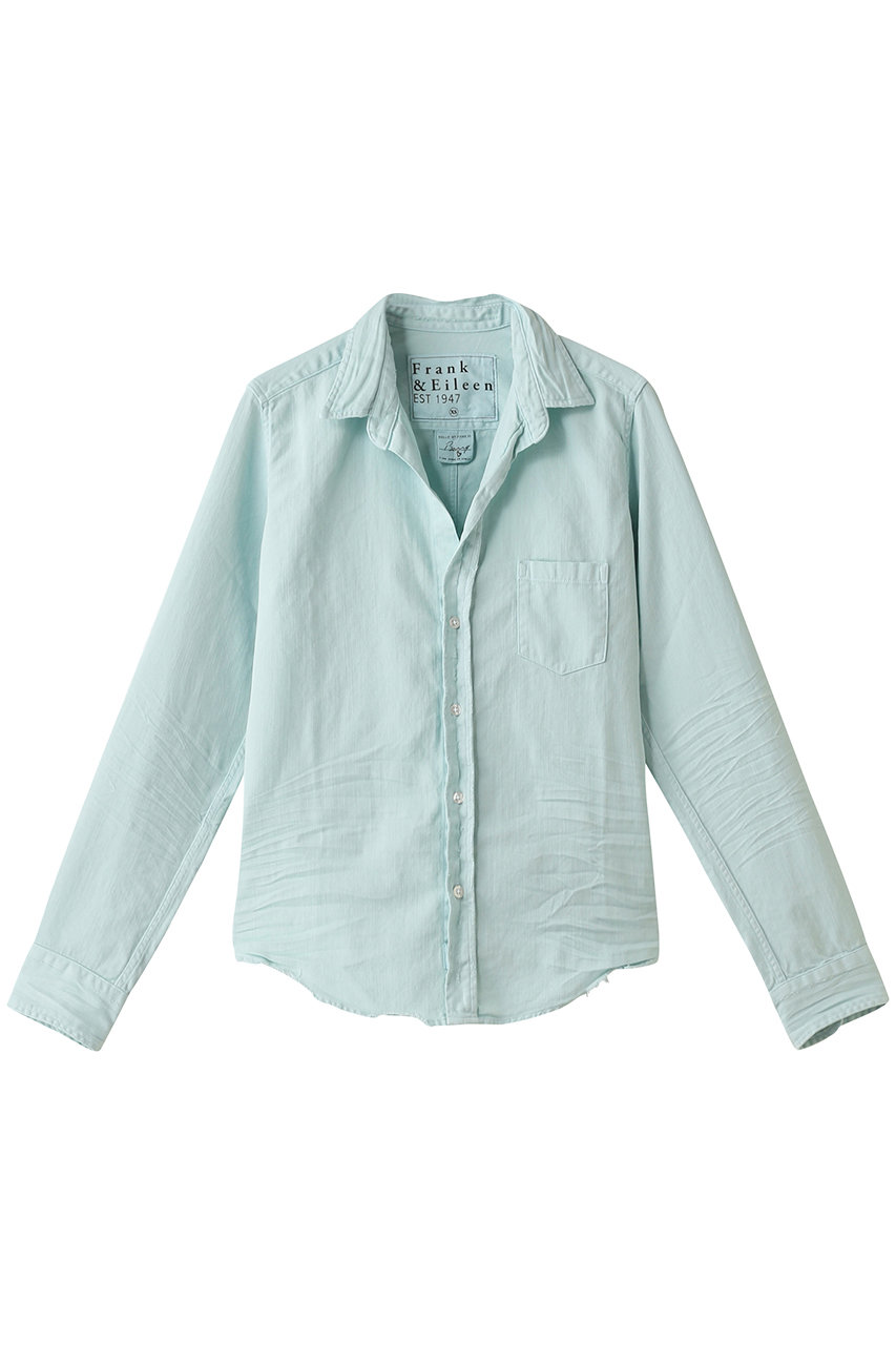 Frank Eileen フランク アイリーン Barry イタリアンカラーデニム カラーシャツ グリーン の通販 Elleshop エル ショップ
