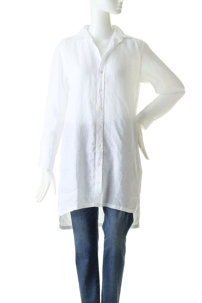 Frank Eileen フランク アイリーン Hunter クラシックホワイトリネン ロングシャツ ホワイト の通販 Elleshop エル ショップ