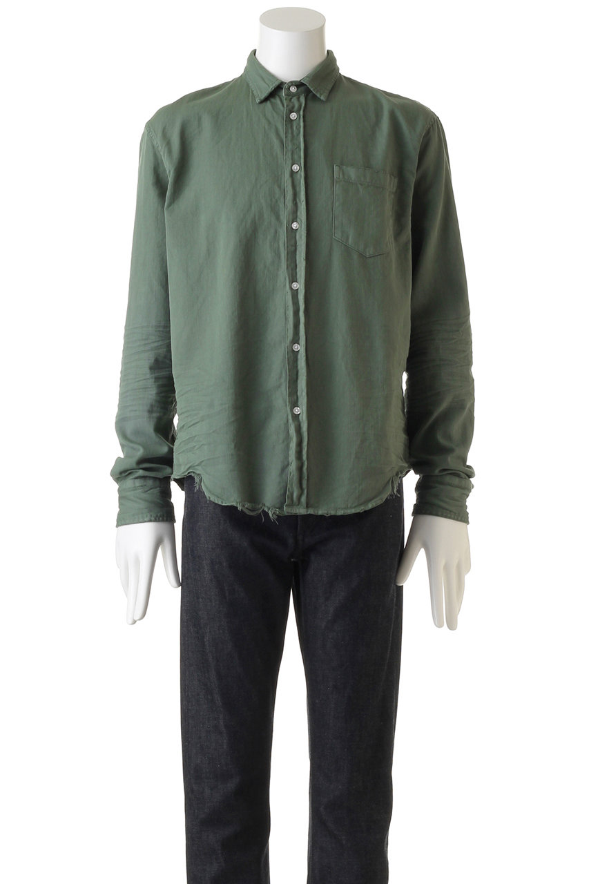 Frank Eileen フランク アイリーン Men Luke ストーンウォッシュド カラーデニム カーキシャツ カーキ の通販 Elleshop エル ショップ