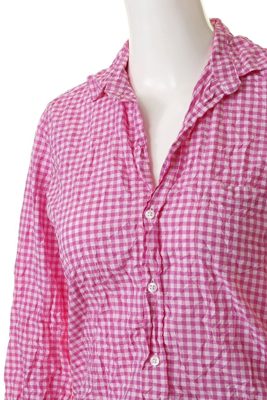Frank Eileen フランク アイリーン Barry イタリアンコットン ピンクチェックシャツ ピンク の通販 Elleshop エル ショップ