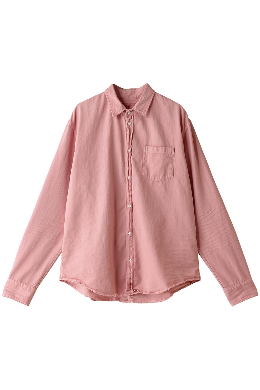 Frank＆Eileen 【MEN】LUKE イタリアンコットン カラーシャツ (ピンク, M) フランク＆アイリーン ELLE SHOP