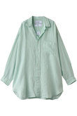 MACKENZIE イタリアンリネン グリーンビッグシャツ