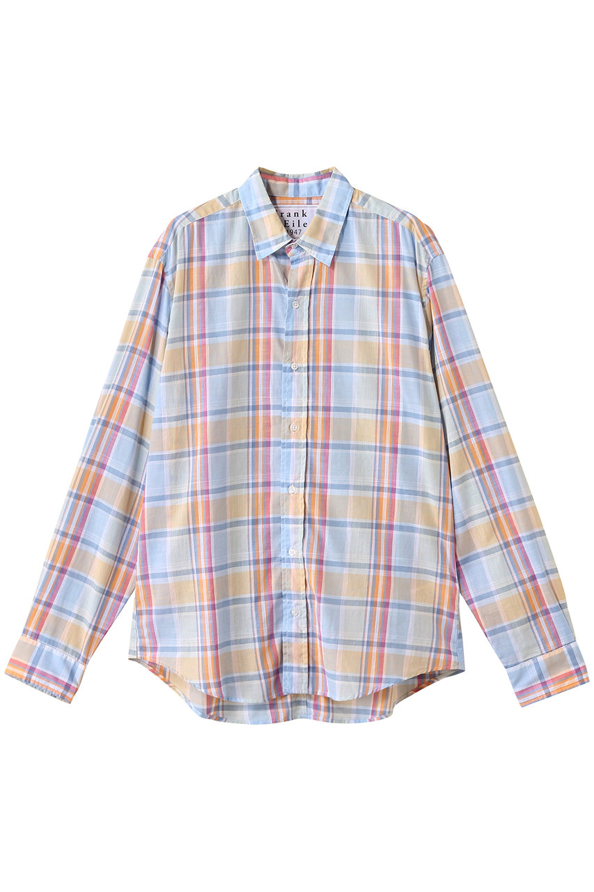 フランク＆アイリーン/Frank＆Eileenの【MEN】FINBAR イタリアンコットン マルチチェックシャツ(オレンジ/4120700085)