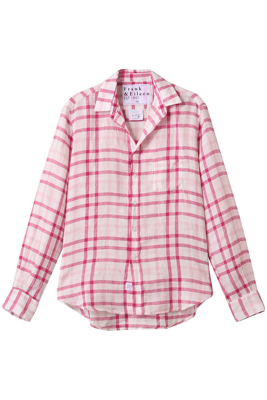 Frank&Eileen EILEEN イタリアンリネン ピンクチェックシャツ (ライトピンク, XS) フランク&アイリーン ELLE SHOP Frank&Eileen EILEEN イタリアンリネン ピンクチェックシャツ (ライトピンク, XS) フランク&アイリーン ELLE SHOP