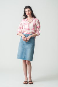 美品✨ フランクアンドアイリーン リネン ストラ イプ シャツ 青 白 ゆったり Frank＆Eileen(フランク＆アイリーン)｜EILEEN イタリアンリネン