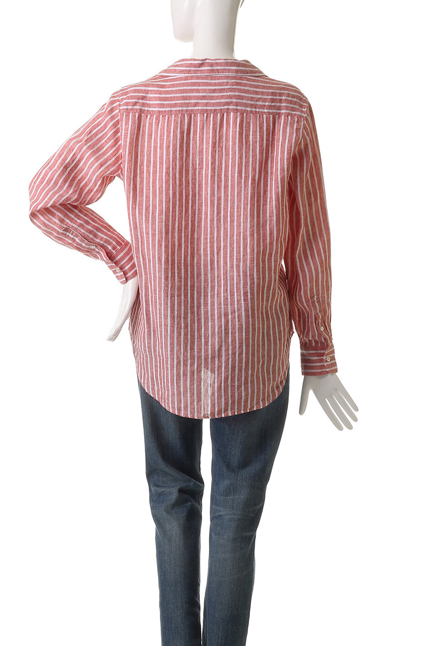 ◆極美品 フランクアンドアイリーン リネンシャツ ストライプ 麻100％ ビッグ ◇極美品 フランクアンドアイリーン リネンシャツ ストライプ 麻