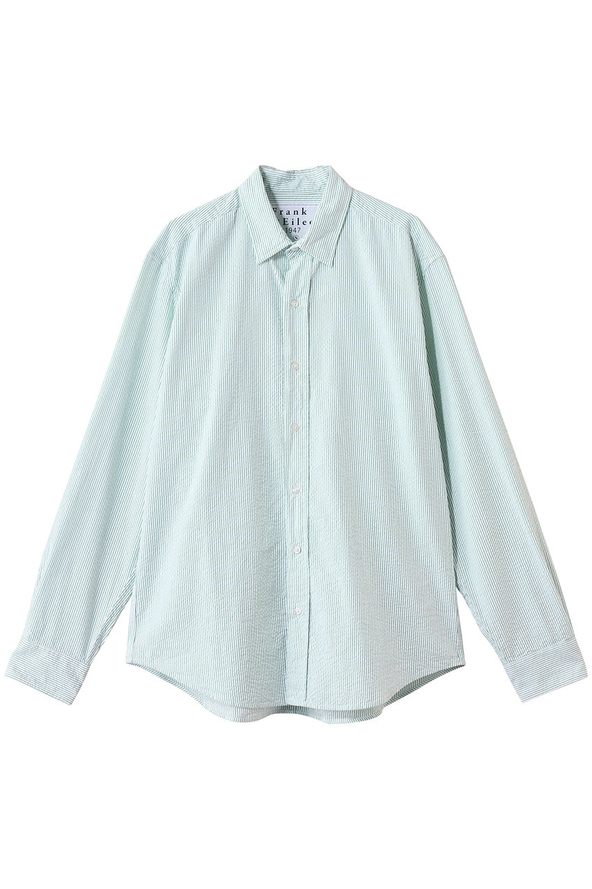 Frank&Eileen 【MEN】FINBAR イタリアンコットン グリーンストライプシャツ (グリーン, L) フランク&アイリーン ELLE SHOP Frank&Eileen 【MEN】FINBAR イタリアンコットン グリーンストライプシャツ (グリーン, L) フランク&アイリーン ELLE SHOP