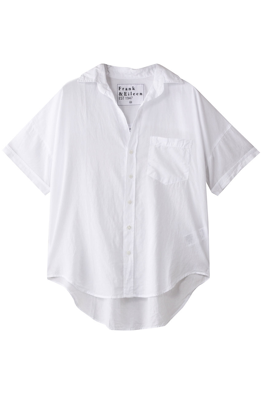 Frank&Eileen ROSE オーガニックボイル 半袖シャツ (ホワイト, XXS) フランク&アイリーン ELLE SHOP Frank&Eileen ROSE オーガニックボイル 半袖シャツ (ホワイト, XXS) フランク&アイリーン ELLE SHOP