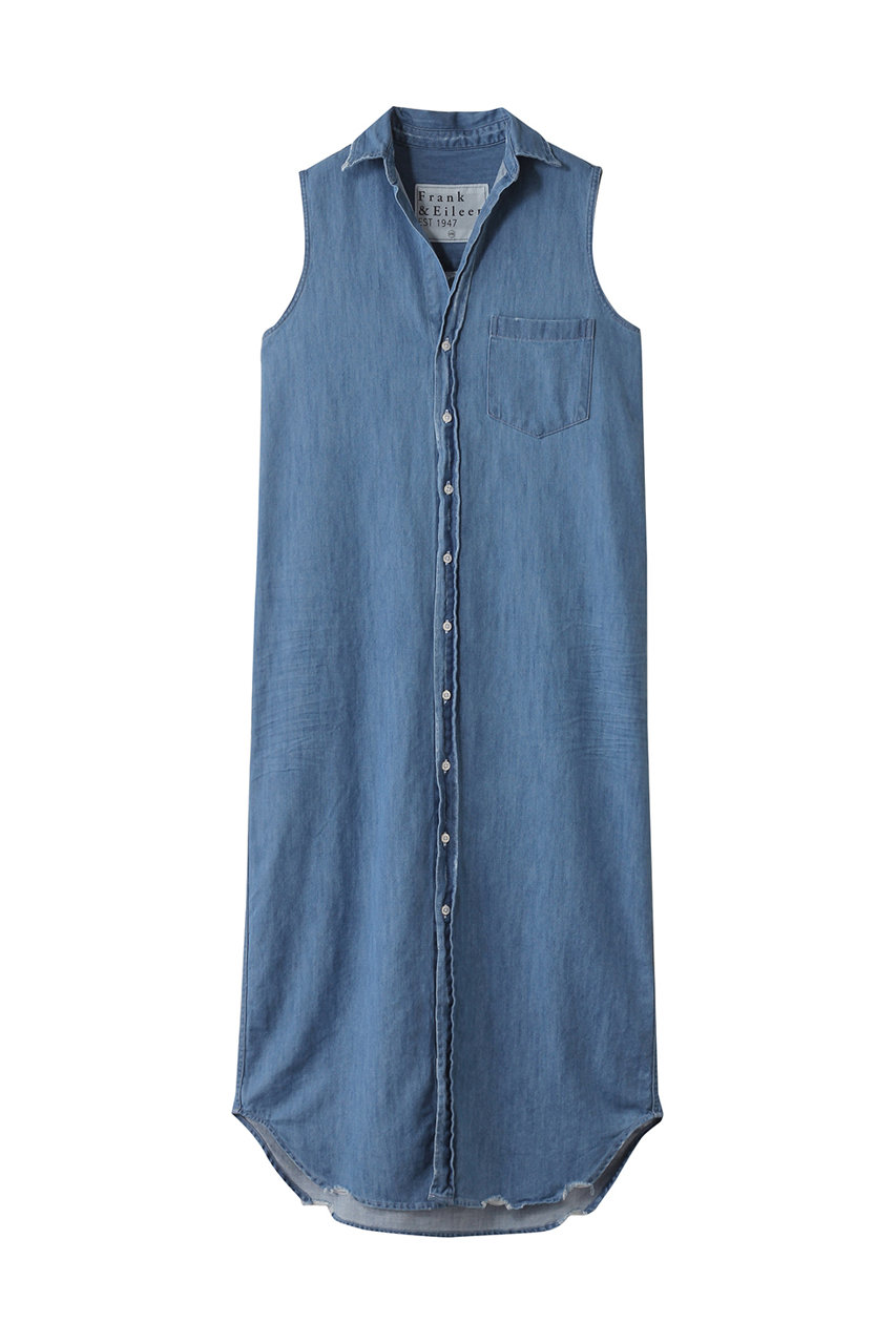 Frank&Eileen RORY SLEEVELESS イタリアンフェイマスデニム カラーロングシャツ (インディゴ, XS) フランク&アイリーン ELLE SHOP Frank&Eileen RORY SLEEVELESS イタリアンフェイマスデニム カラーロングシャツ (インディゴ, XS) フランク&アイリーン ELLE SHOP