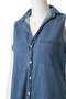 RORY SLEEVELESS イタリアンフェイマスデニム カラーロングシャツ フランク＆アイリーン/Frank＆Eileen