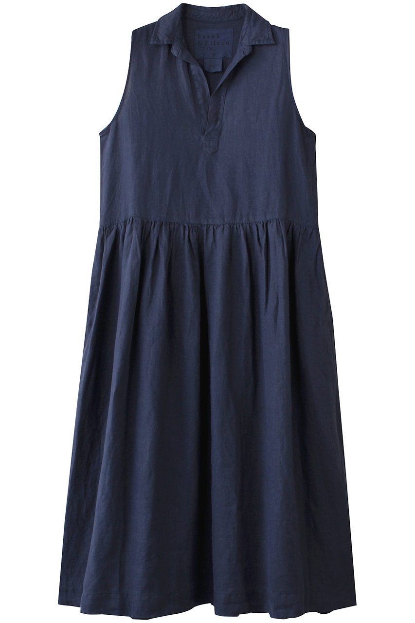 Frank&Eileen DAPHNE ウォッシュドリネン ノースリーブドレス (ネイビー, S) フランク&アイリーン ELLE SHOP Frank&Eileen DAPHNE ウォッシュドリネン ノースリーブドレス (ネイビー, S) フランク&アイリーン ELLE SHOP