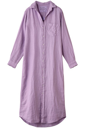 希少サイズ　Frank & Eileen リネンシャツ　パープル　ゆったり Eileen, Relaxed Button-Up Shirt, Light Purple | Frank & Eileen