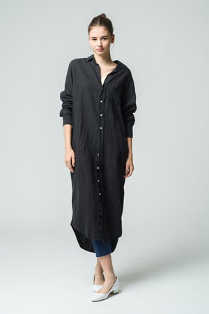 フランク＆アイリーン/Frank＆EileenのRORY ウォッシュドリネン ロングシャツ(110400/110403)