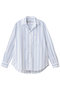 EILEEN イタリアンコットン ブルーストライプ シャツ フランク＆アイリーン/Frank＆Eileen ホワイト